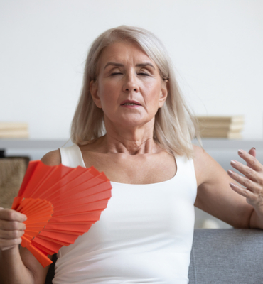 menopause woman with hot flashes